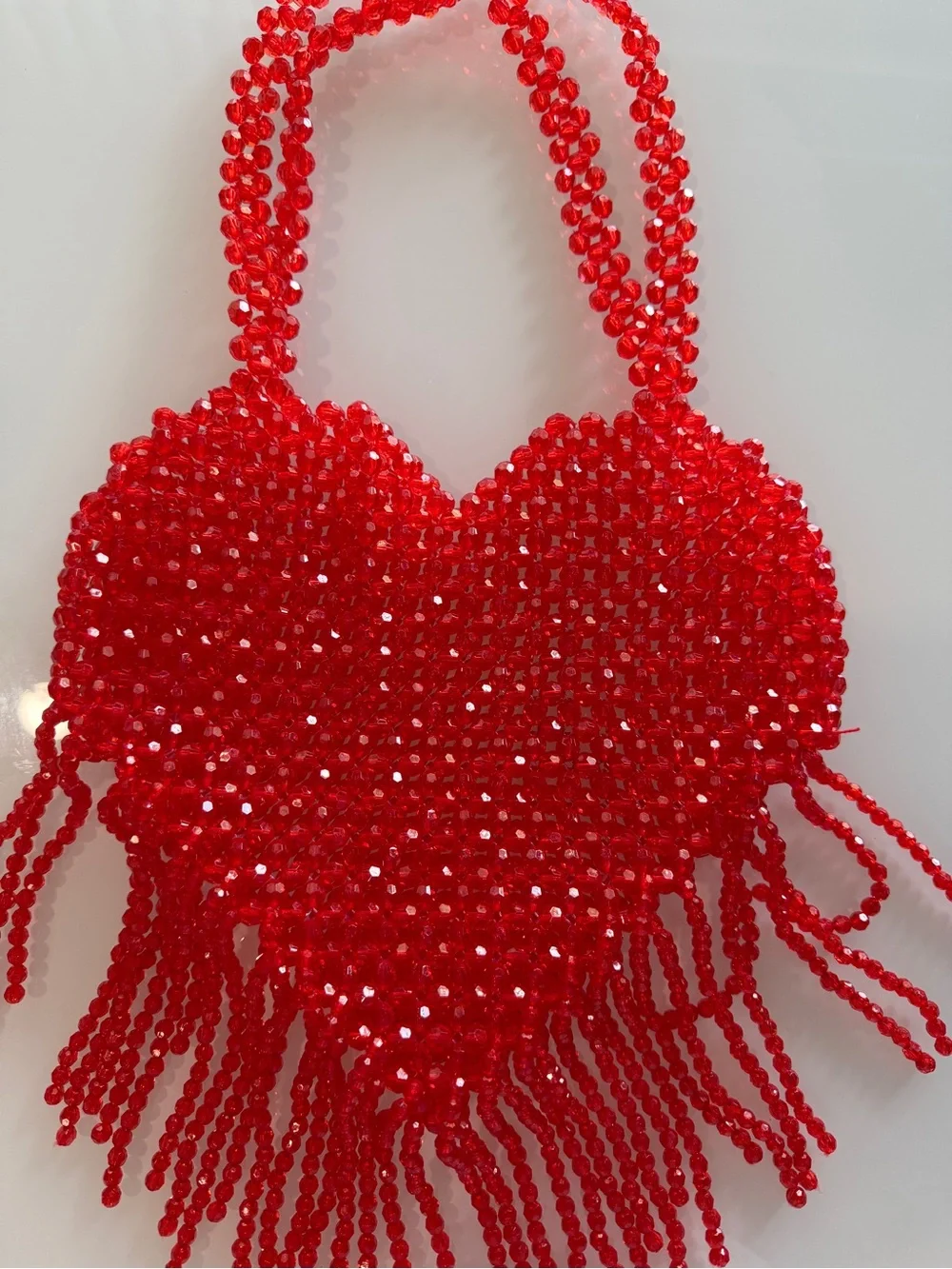 Moda Luxe Valeria Red Beaded Evening Bag